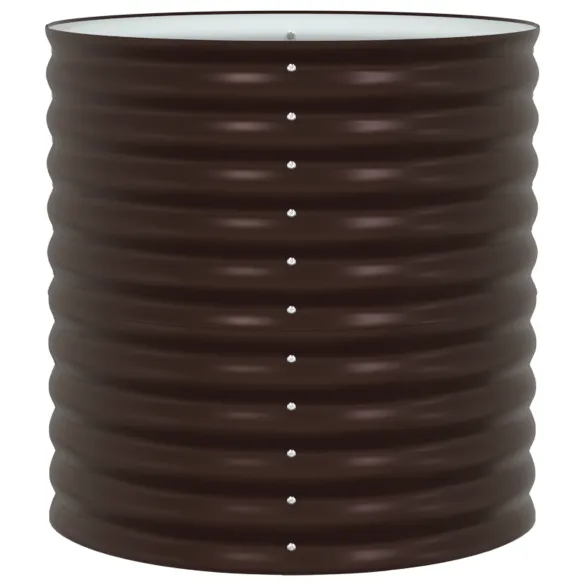 Pat Ridicat Grădinărit Maro Oțel Galvanizat 80x80x81 cm