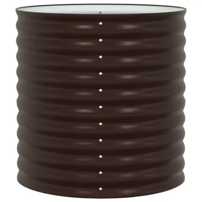 Pat Ridicat Grădinărit Maro Oțel Galvanizat 80x80x81 cm