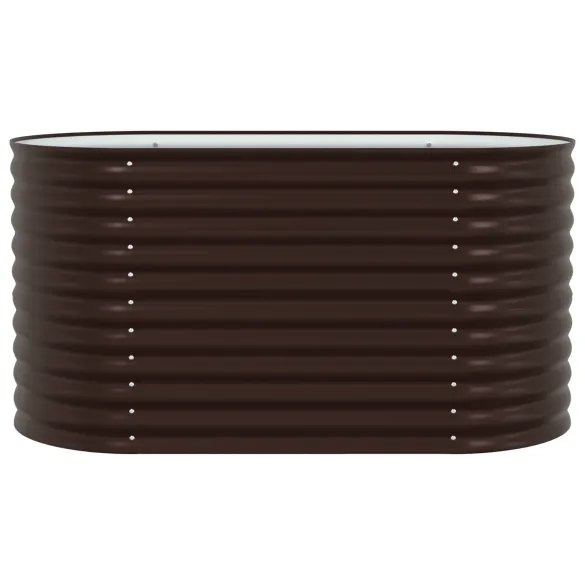 Pat Ridicat Grădină Oțel Galvanizat 160x80 cm - Maro