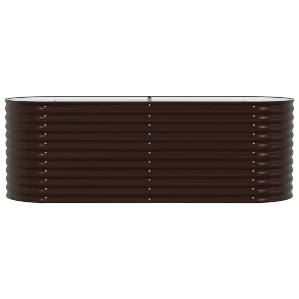 Pat Ridicat Grădină Oval 240x80 cm - Oțel Rezistent