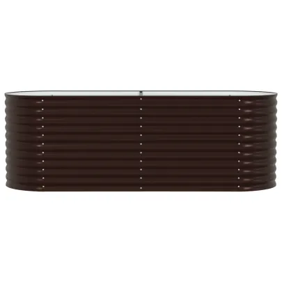 Pat Ridicat Grădină Oval 240x80 cm - Oțel Rezistent