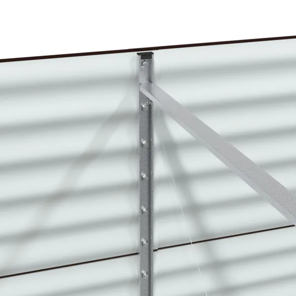 Pat Ridicat Grădină Oval 240x80 cm - Oțel Rezistent