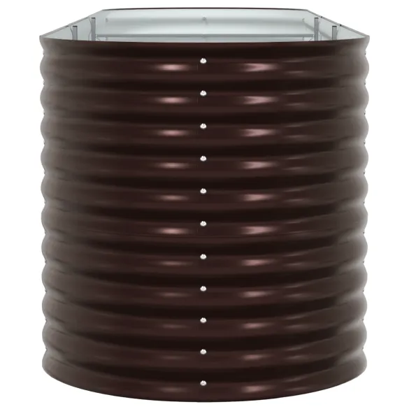 Pat Ridicat de Grădină din Oțel Galvanizat, Maro, 320x80x81 cm