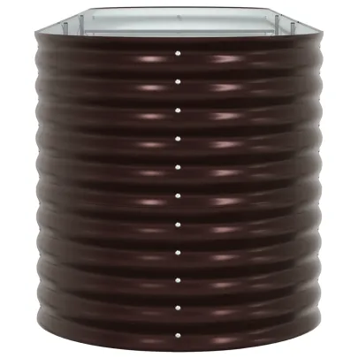 Pat Ridicat de Grădină din Oțel Galvanizat, Maro, 320x80x81 cm