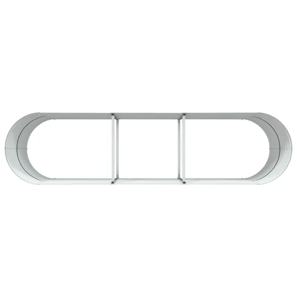 Pat Ridicat de Grădină din Oțel Galvanizat, Maro, 320x80x81 cm