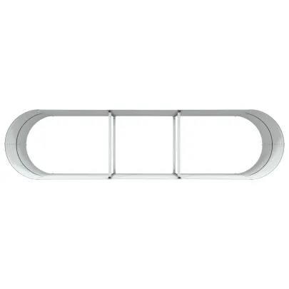 Pat Ridicat de Grădină din Oțel Galvanizat, Maro, 320x80x81 cm