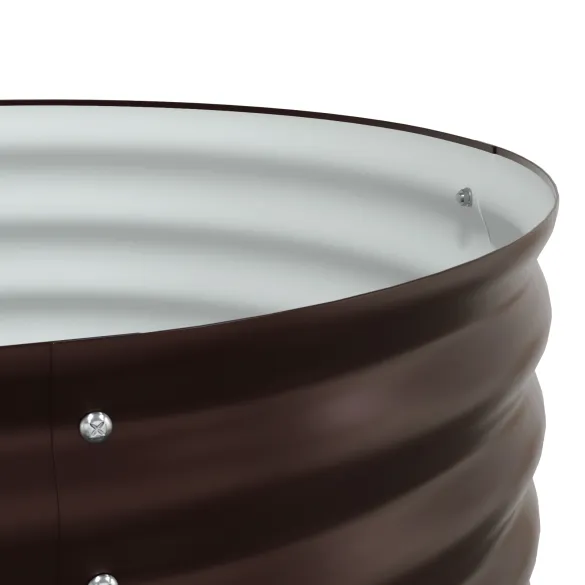 Pat Ridicat de Grădină din Oțel Galvanizat, Maro, 320x80x81 cm