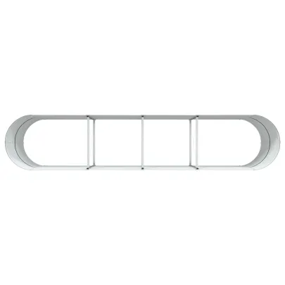 Pat Ridicat Grădină Maro Oțel Galvanizat 400x80x81 cm