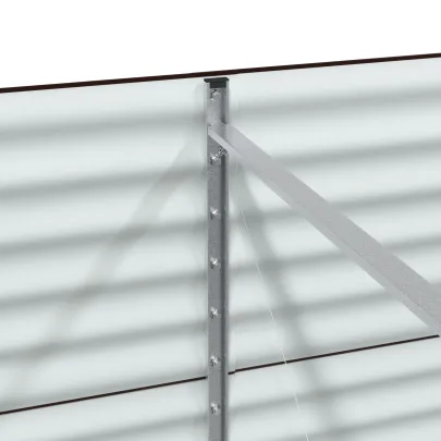 Pat Ridicat Grădină Maro Oțel Galvanizat 400x80x81 cm