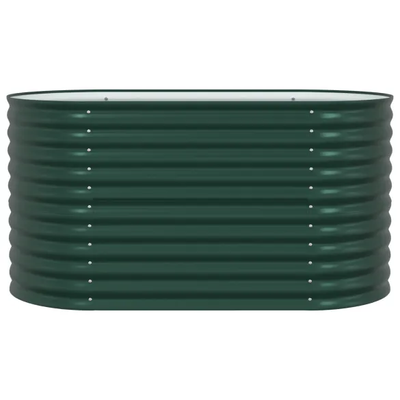 Pat Ridicat Grădină Oțel Galvanizat Verde | vidaXL