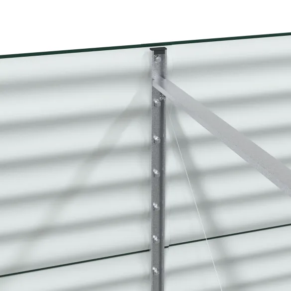 Pat Ridicat Grădină Verde 240x80 cm - Oțel Galvanizat