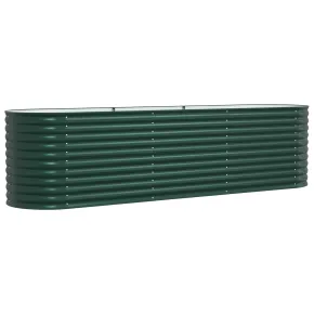 Bazin Ridicat Grădină Oțel Galvanizat Verde 320x80x81 cm 2