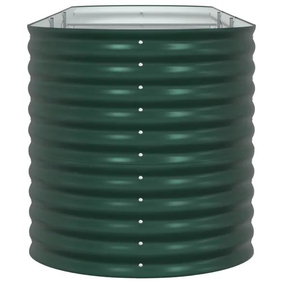 Bazin Ridicat Grădină Oțel Galvanizat Verde 320x80x81 cm