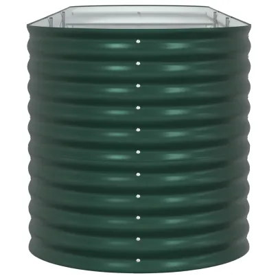 Bazin Ridicat Grădină Oțel Galvanizat Verde 320x80x81 cm