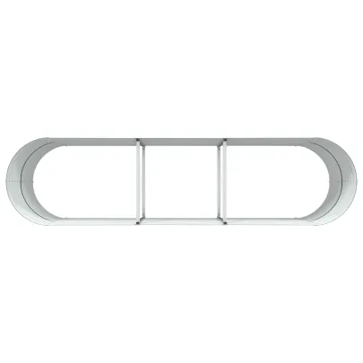 Bazin Ridicat Grădină Oțel Galvanizat Verde 320x80x81 cm