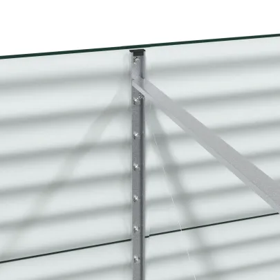 Bazin Ridicat Grădină Oțel Galvanizat Verde 320x80x81 cm