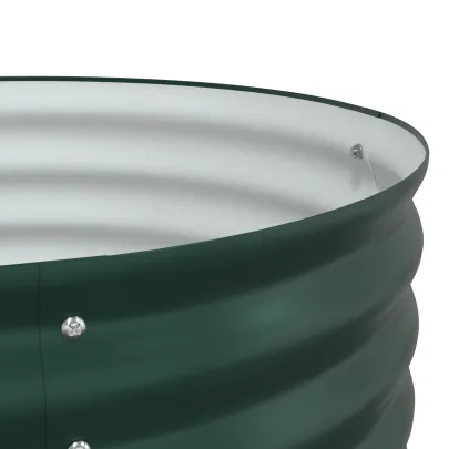 Bazin Ridicat Grădină Oțel Galvanizat Verde 320x80x81 cm