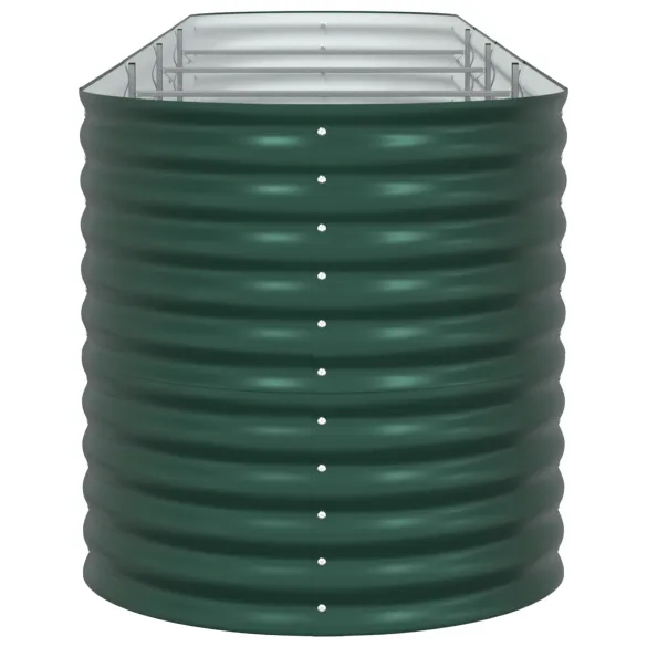 Pat Ridicat Grădină Oțel Galvanizat Verde - 400x80x81 cm