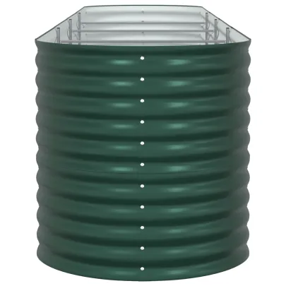 Pat Ridicat Grădină Oțel Galvanizat Verde - 400x80x81 cm