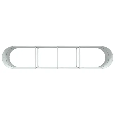 Pat Ridicat Grădină Oțel Galvanizat Verde - 400x80x81 cm