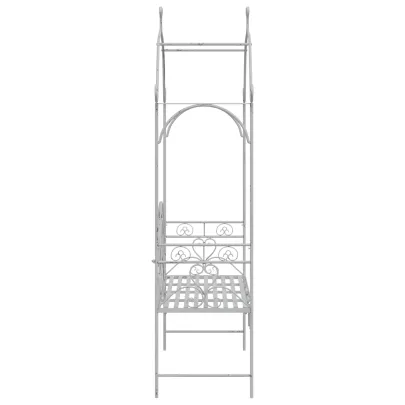 Bancă Albă Metalică Grădină Balcon | Decorative 250kg