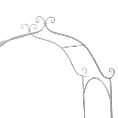 Bancă Albă Metalică Grădină Balcon | Decorative 250kg