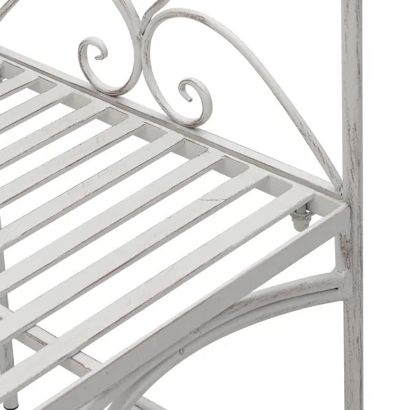 Bancă Albă Metalică Grădină Balcon | Decorative 250kg