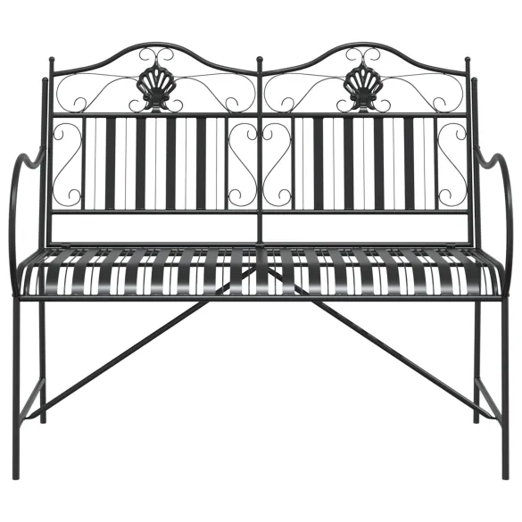 Bancă Metalică Exterior Negru - Comandă cu Livrare Gratuită