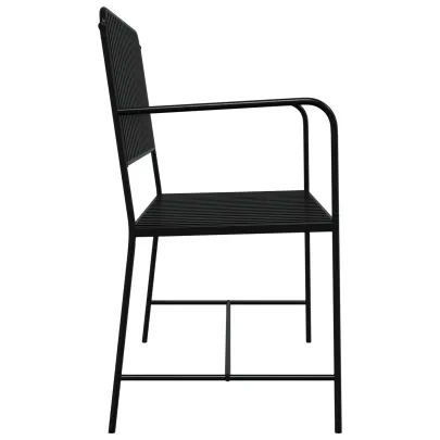 Bancă de Exterior Neagră Metalică | Rezistentă și Modernă