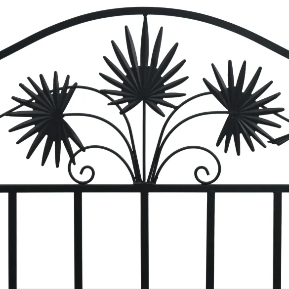 Bancă Metalică Vintage Neagră - Oțel Acoperit cu Pulbere