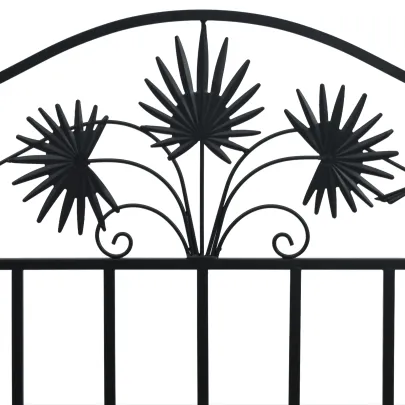 Bancă Metalică Vintage Neagră - Oțel Acoperit cu Pulbere