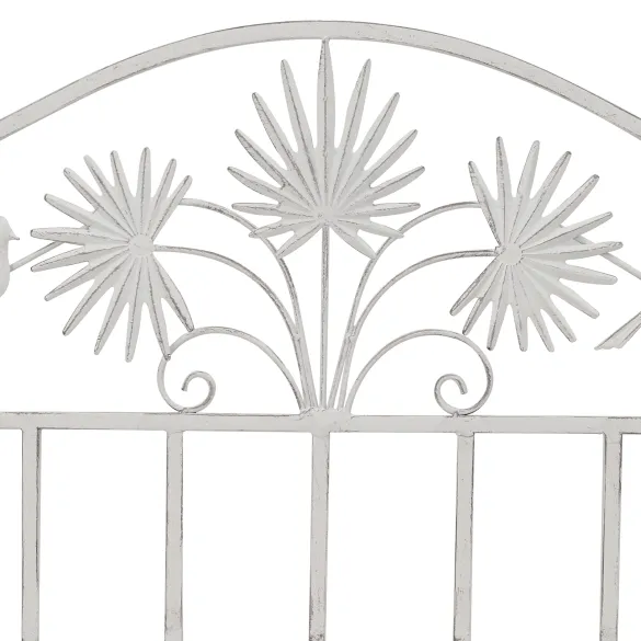 Bancă Exterior Albă Metal - Rezistentă la Vreme | Comandă Acum