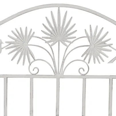 Bancă Exterior Albă Metal - Rezistentă la Vreme | Comandă Acum