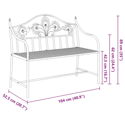 Bancă Exterior Albă Metal - Rezistentă la Vreme | Comandă Acum
