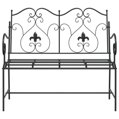 Bancă de Exterior Neagră Metalică | Rezistentă și Elegantă