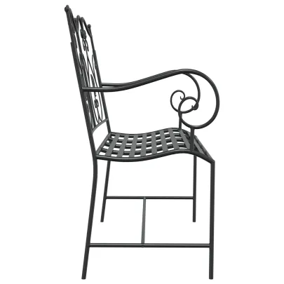 Bancă de Exterior Neagră Metalică | Rezistentă și Elegantă