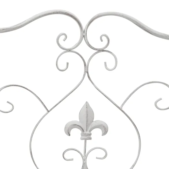 Bancă Albă Metalică Durabilă pentru Grădină și Balcon