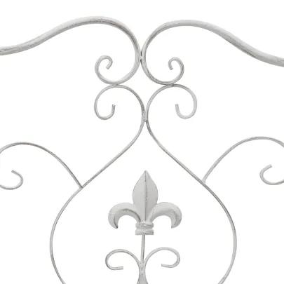 Bancă Albă Metalică Durabilă pentru Grădină și Balcon