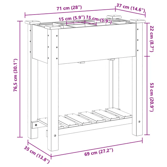Suport Grădinărit Lemn Masiv de Pin - Livrare Gratuită