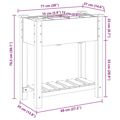 Suport Grădinărit Lemn Masiv de Pin - Livrare Gratuită