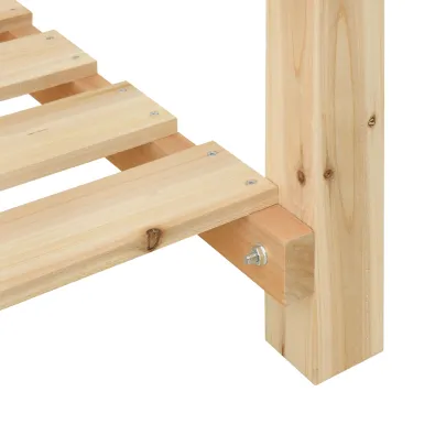 Jardinieră cu Raft Lemn Masiv de Pin pentru Grădinărit Urban