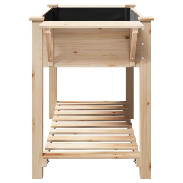 Jardiniere Lemn Masiv cu Rafturi pentru Gradina si Balcon