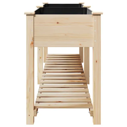 Jardiniță cu Raft din Lemn Masiv | Livrare Gratuită