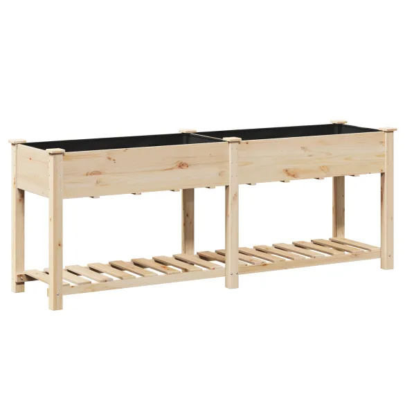 Jardiniță cu Raft din Lemn Masiv | Livrare Gratuită