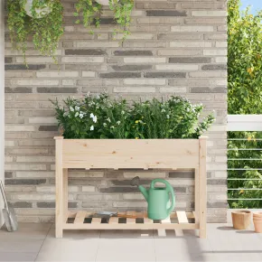 Jardiniere cu Raft Lemn Brad pentru Interior/Exterior