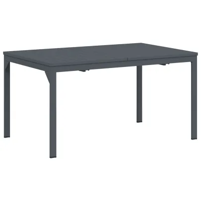 Set Mobilier Grădină Oțel Anthracit - Masă Extensibilă 8 Scaune