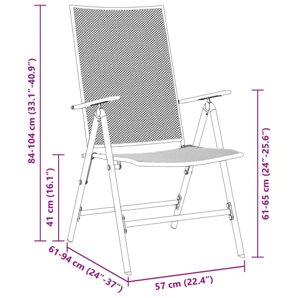 Set Mobilier Grădină Oțel Anthracit - Masă Extensibilă 8 Scaune