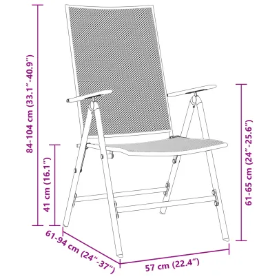 Set Mobilier Grădină Oțel Anthracit - Masă Extensibilă 8 Scaune