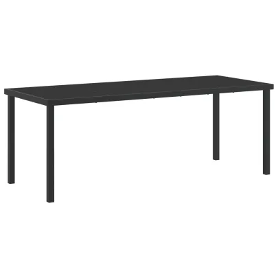 Set Dining Grădină 7 Piese cu Perne - Masă Sticlă Neagră