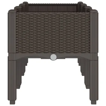 Jardinieră Grădină cu Picioare - Maro - 120x40x42 cm